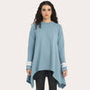 <span class="grassetto"> T-SHIRT </span> Asimmetrica in Felpina Celeste